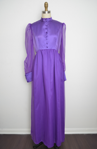 1960s Purple Haze Maxi Dress