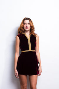 60s Velvet Party Dress freeshipping - Lovers Vintage