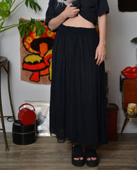 Vintage 90s Sheer Crinkled Skirt – Elastic Waist
