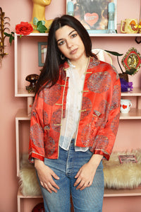 Lucky Cat Lunar New Year Vintage Jacket ⭐️