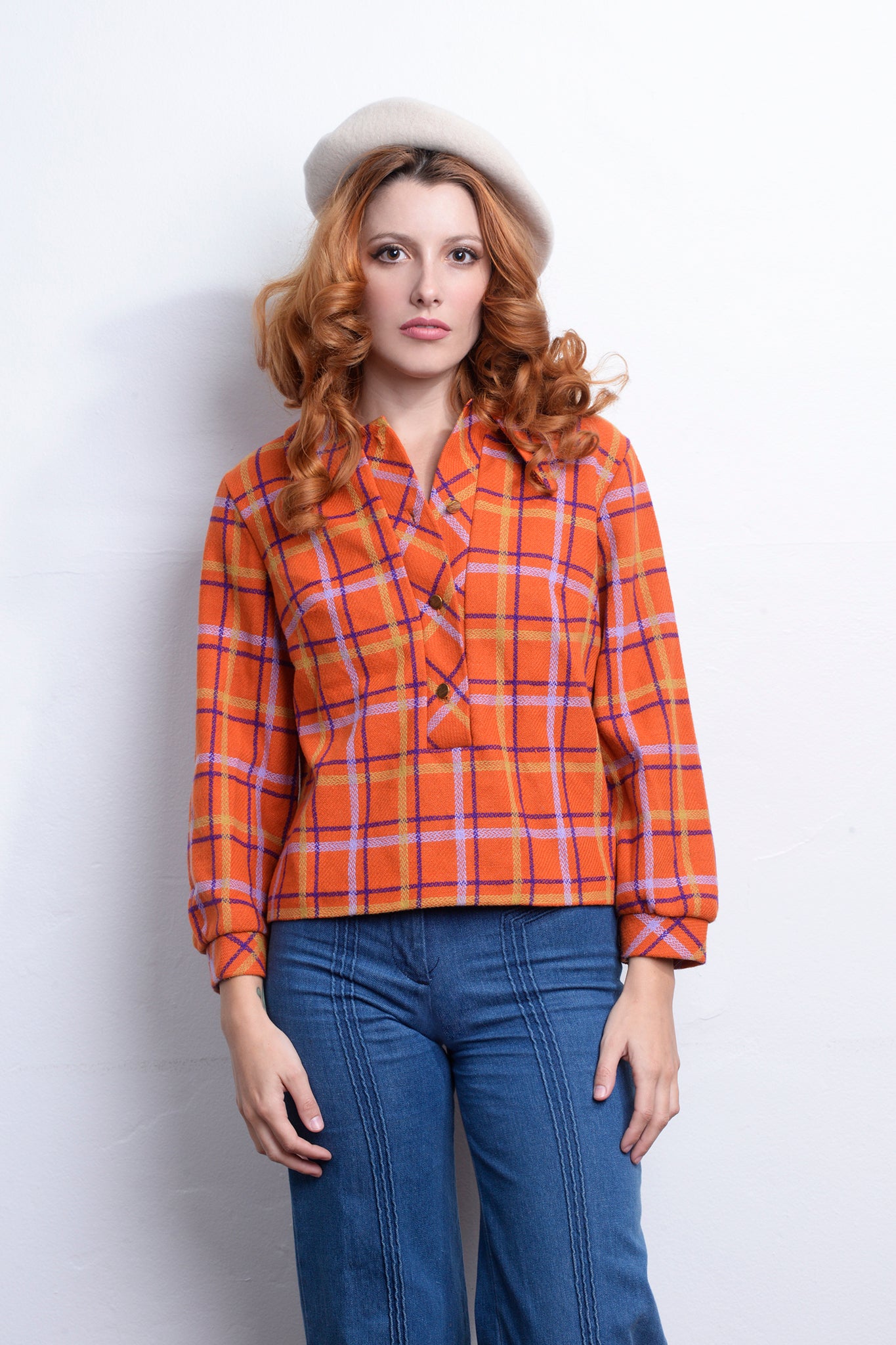 1960s Orange you Plaid Jacket freeshipping - Lovers Vintage