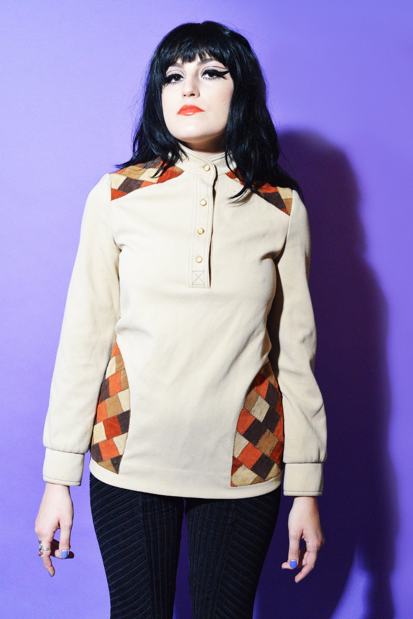 Lovers Vintage 70s Patchwork Top freeshipping - Lovers Vintage