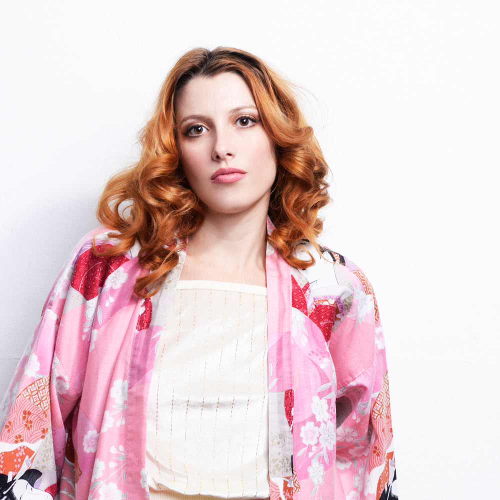 
                  
                    Cherry Blossom Kimono One Size freeshipping - Lovers Vintage
                  
                