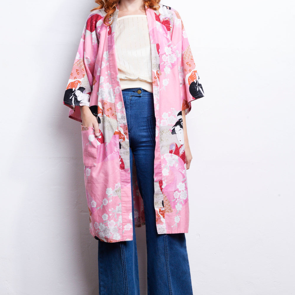 
                  
                    Cherry Blossom Kimono One Size freeshipping - Lovers Vintage
                  
                
