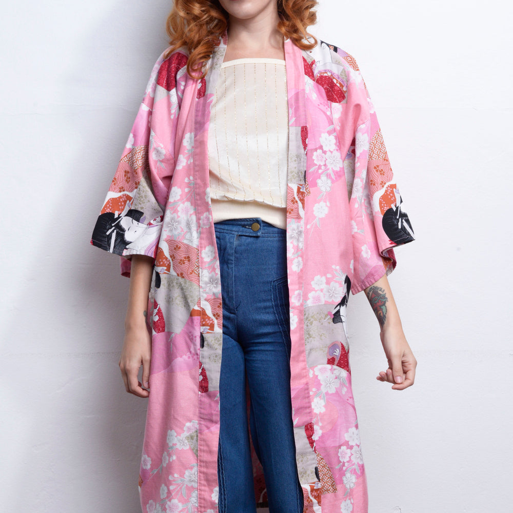 
                  
                    Cherry Blossom Kimono One Size freeshipping - Lovers Vintage
                  
                