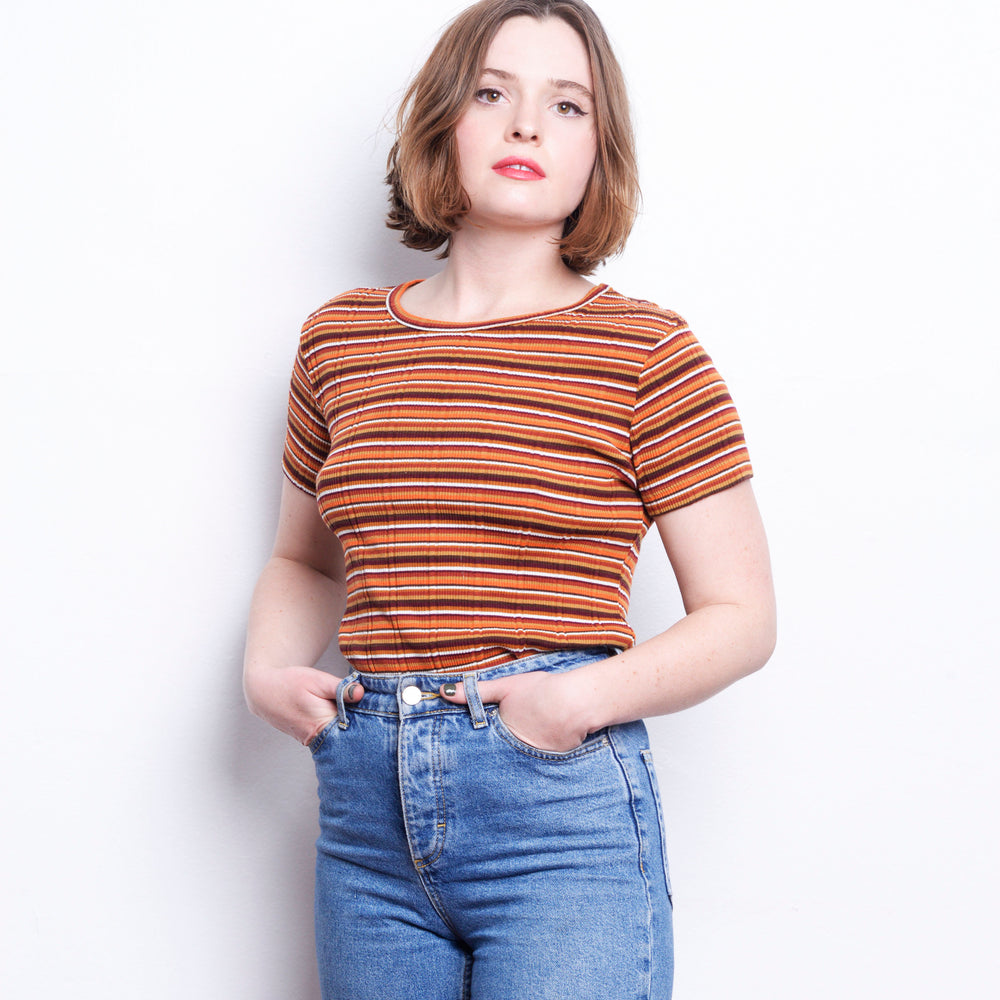 
                  
                    90s does 70s Basic Stripe tee freeshipping - Lovers Vintage
                  
                