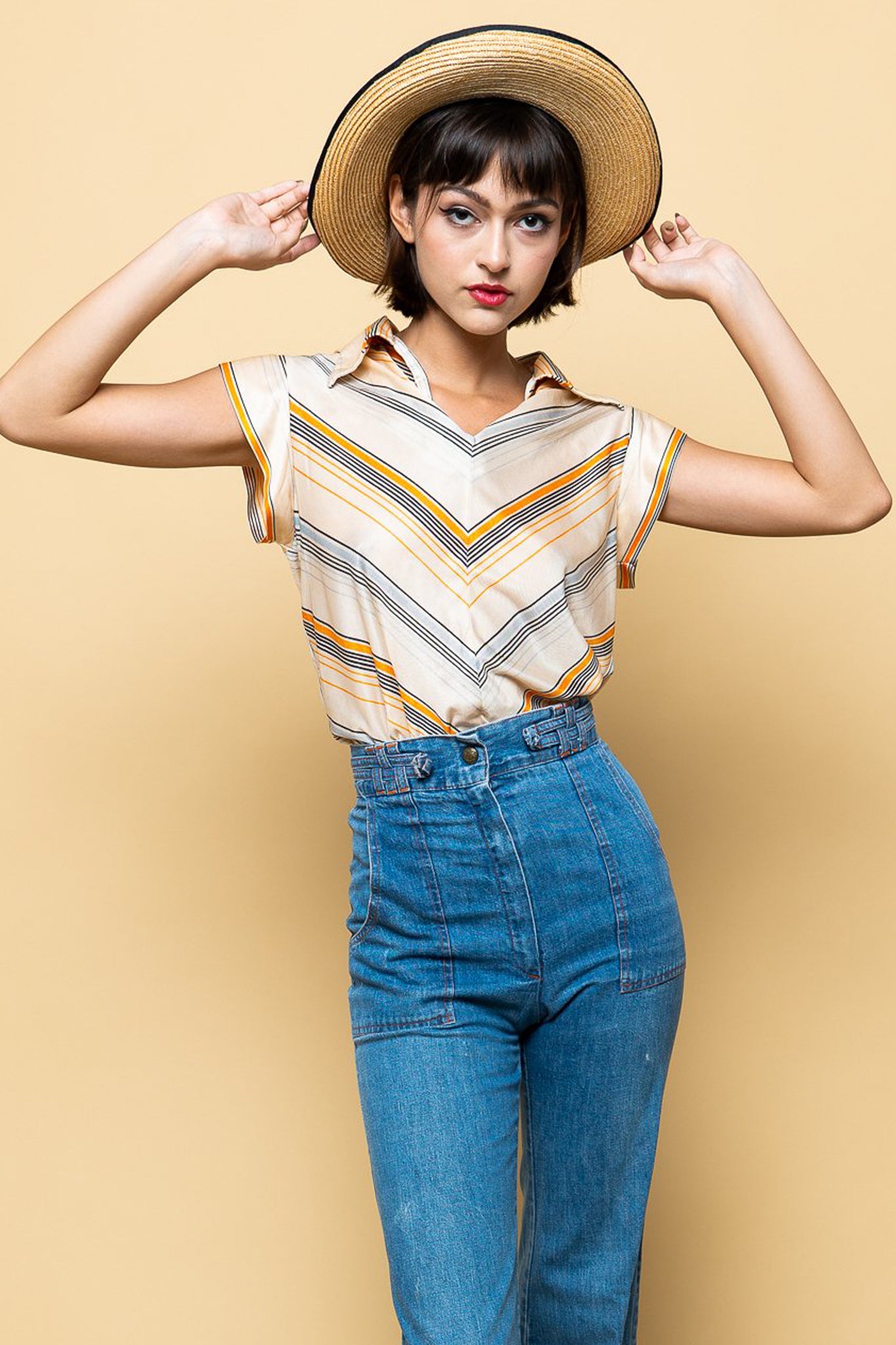 California Dreamin' Stripe Blouse freeshipping - Lovers Vintage