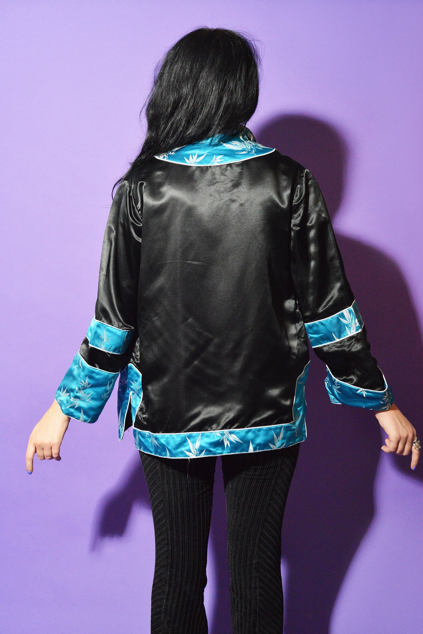 1980s-90s Vintage Asian Silk Jacket freeshipping - Lovers Vintage