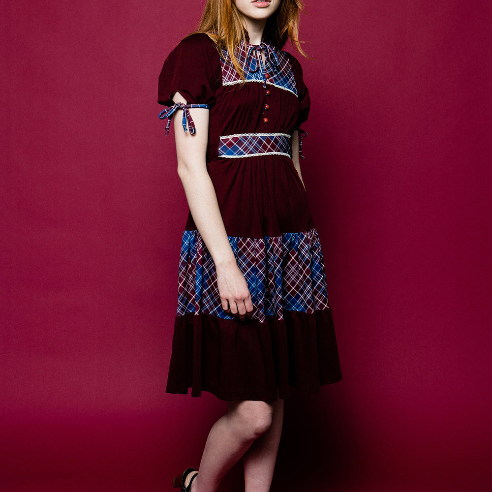 Cottage Core 70s Midi Dress freeshipping - Lovers Vintage