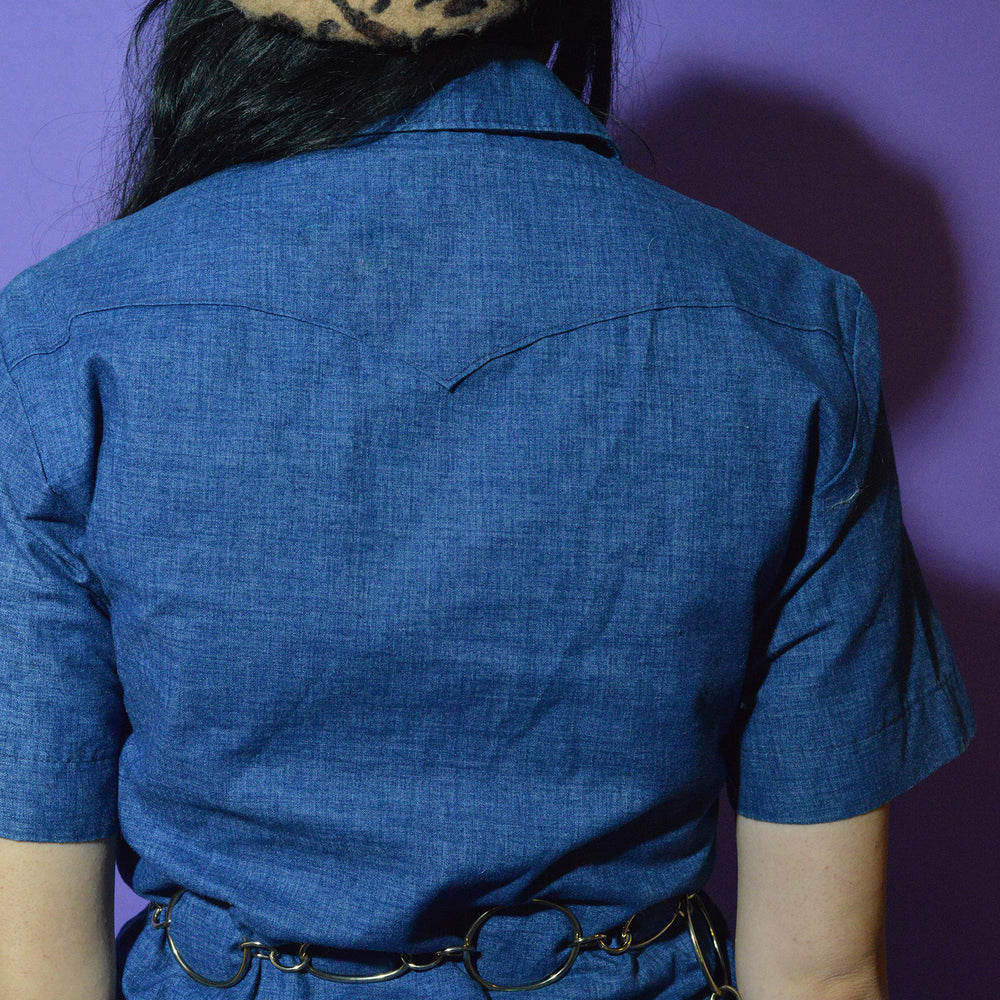 
                  
                    70s Denim Chambray Southwestern Shirt freeshipping - Lovers Vintage
                  
                