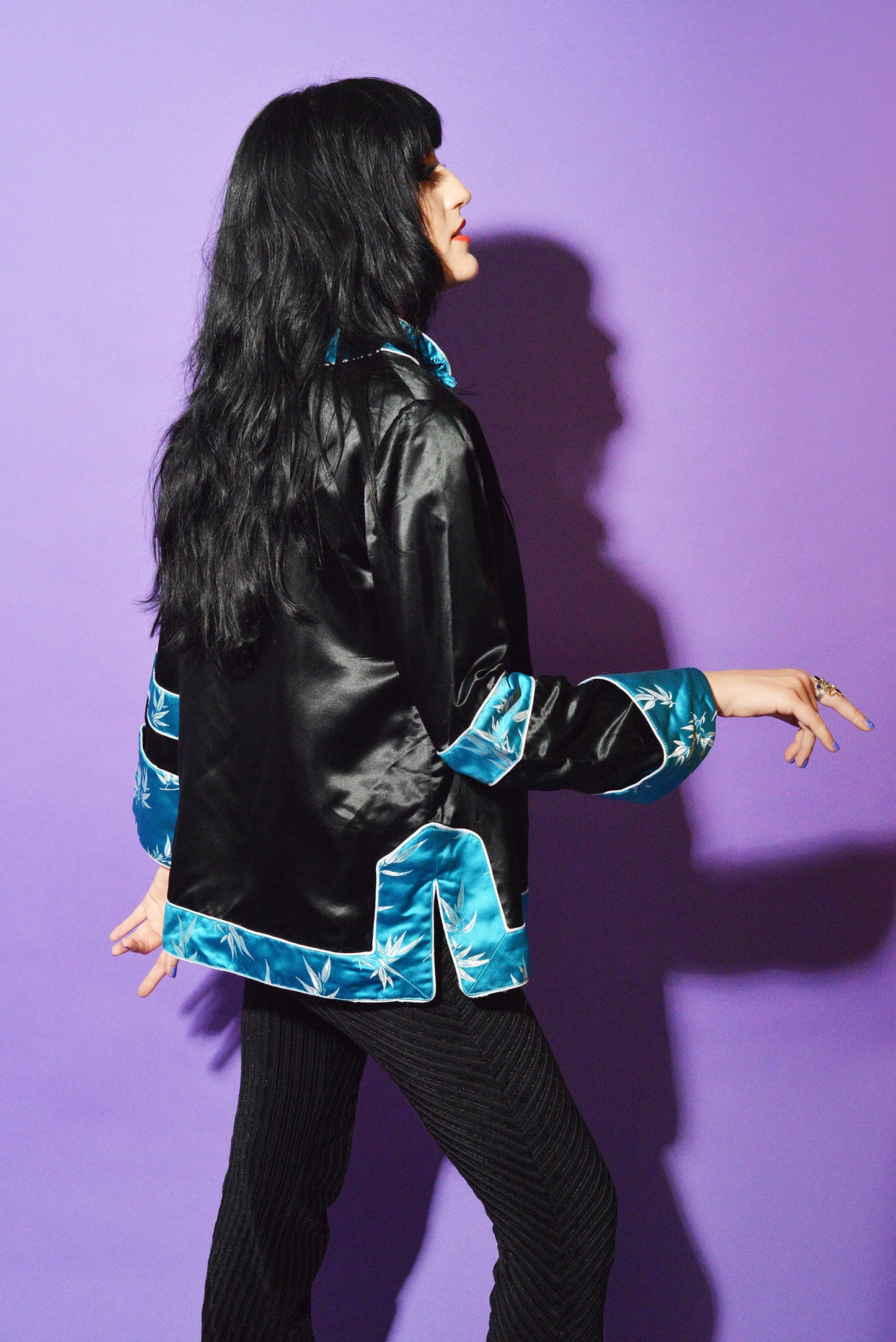 1980s-90s Vintage Asian Silk Jacket freeshipping - Lovers Vintage