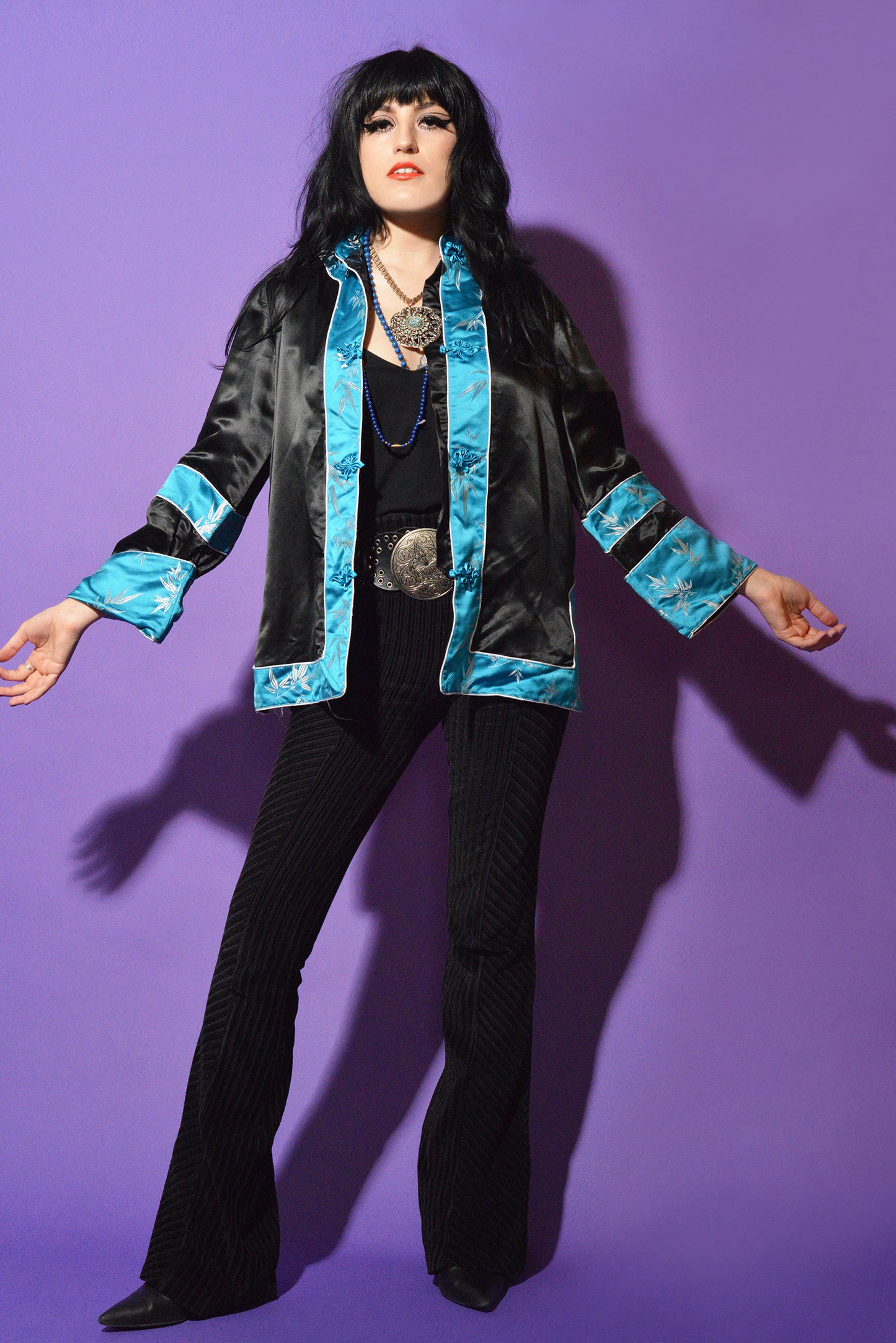 1980s-90s Vintage Asian Silk Jacket freeshipping - Lovers Vintage