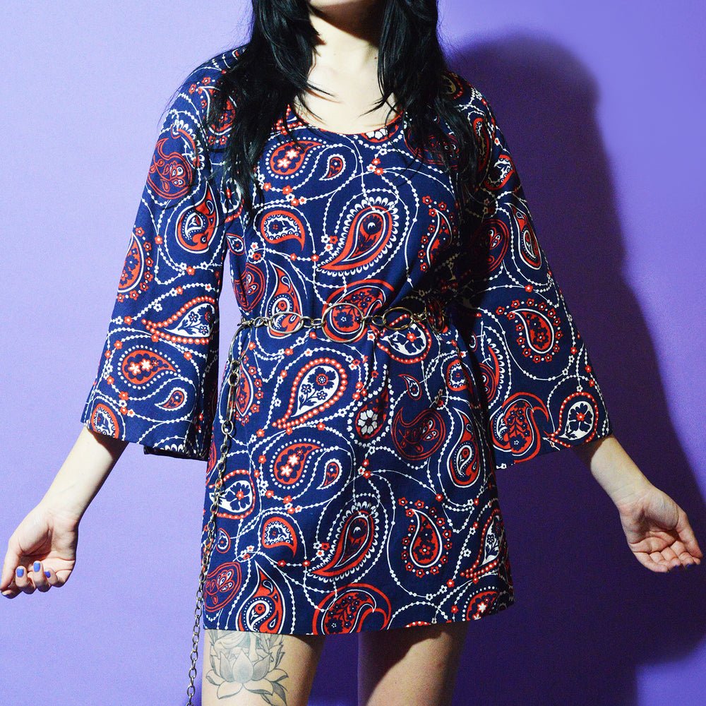 Lovers Vintage Summer's Paisley Bell Sleeve Tunic freeshipping - Lovers Vintage