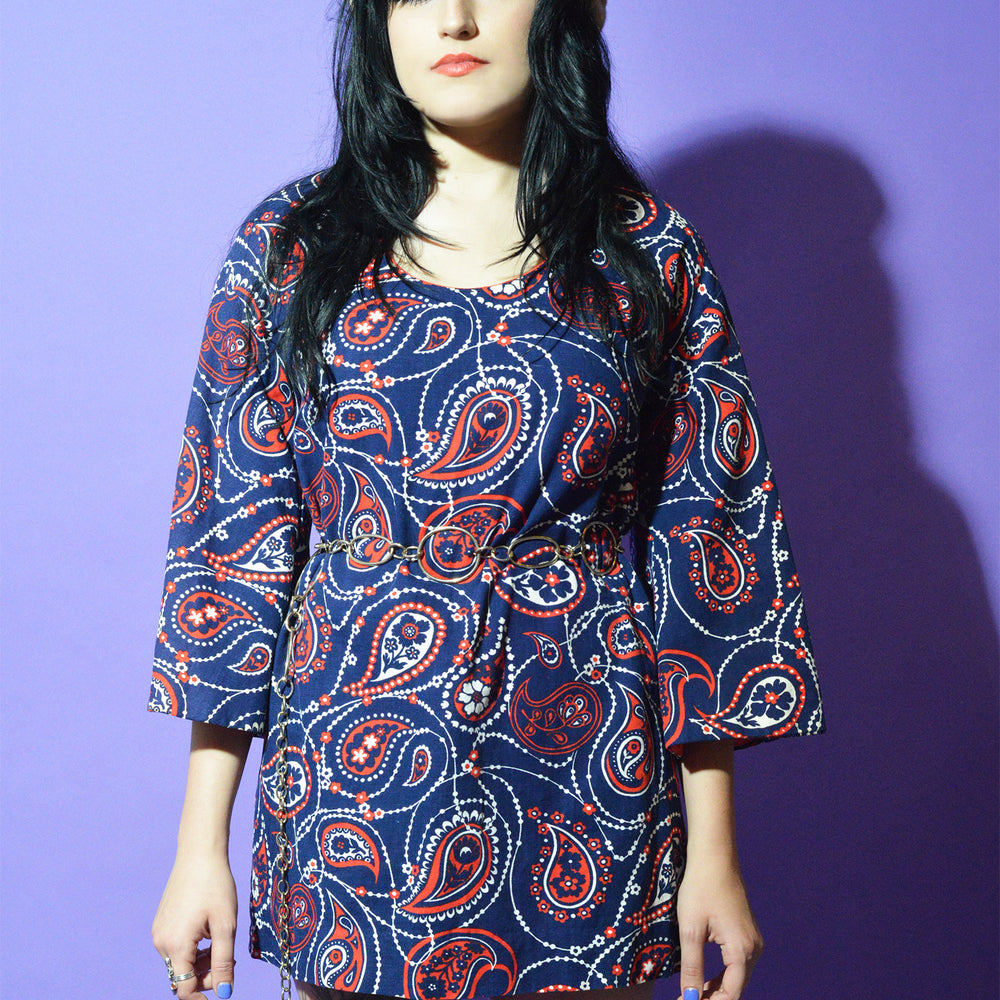 Lovers Vintage Summer's Paisley Bell Sleeve Tunic freeshipping - Lovers Vintage