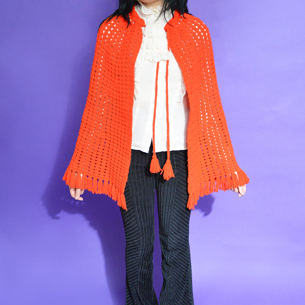 Vintage Crochet Cape freeshipping - Lovers Vintage