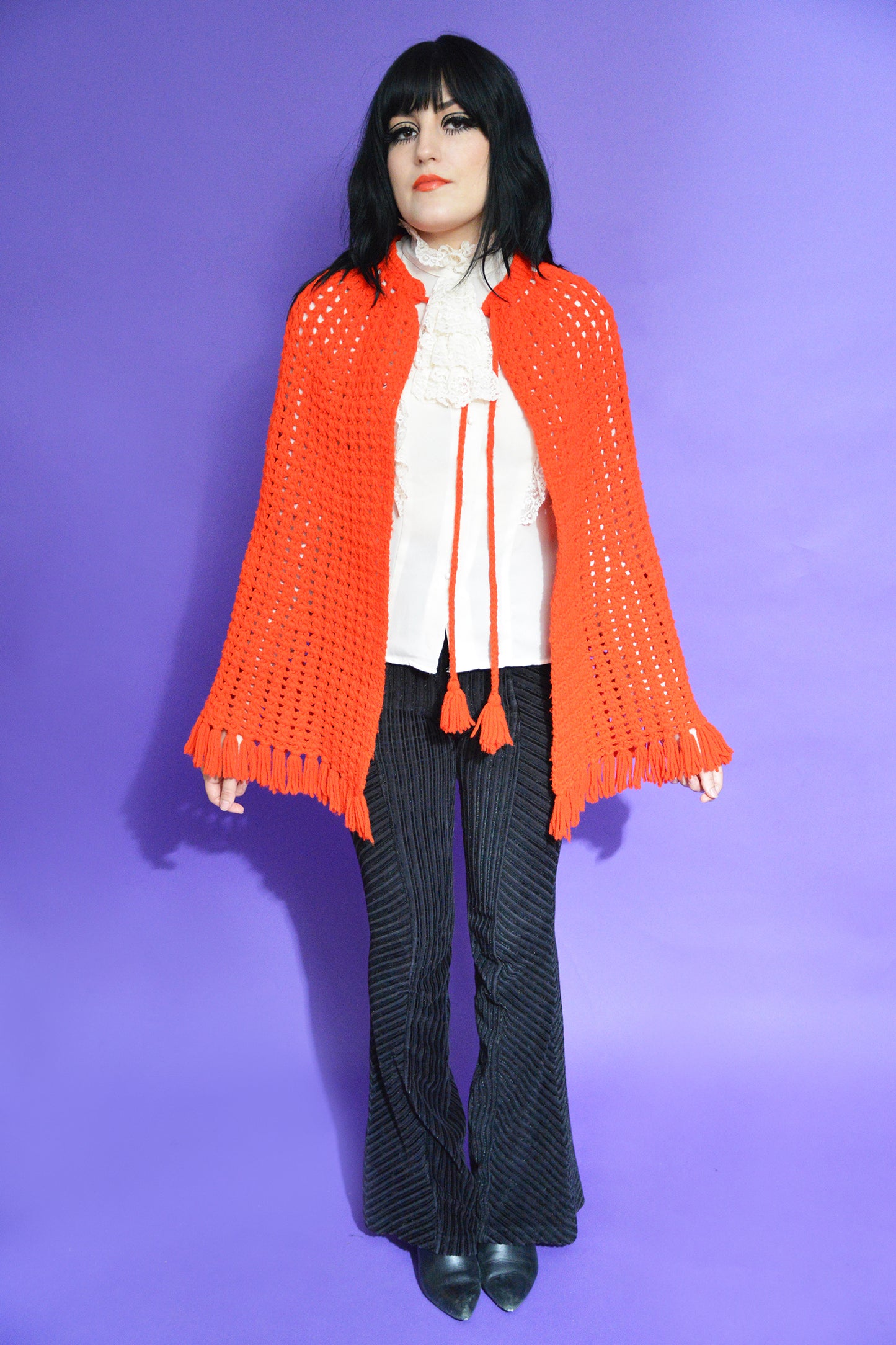 Vintage Crochet Cape freeshipping - Lovers Vintage