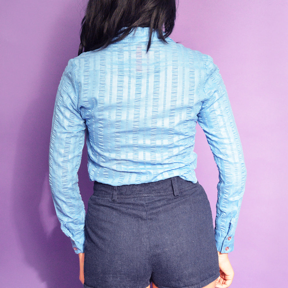 
                  
                    Vintage 70s Blue Blouse freeshipping - Lovers Vintage
                  
                