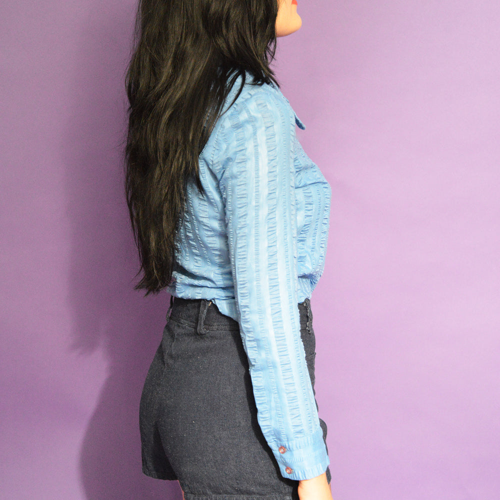 
                  
                    Vintage 70s Blue Blouse freeshipping - Lovers Vintage
                  
                