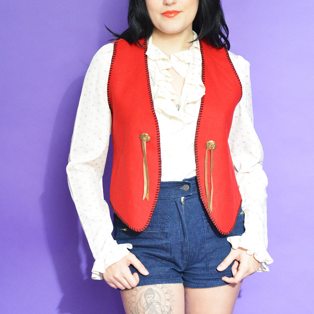 Southern Girl Vintage Vest freeshipping - Lovers Vintage