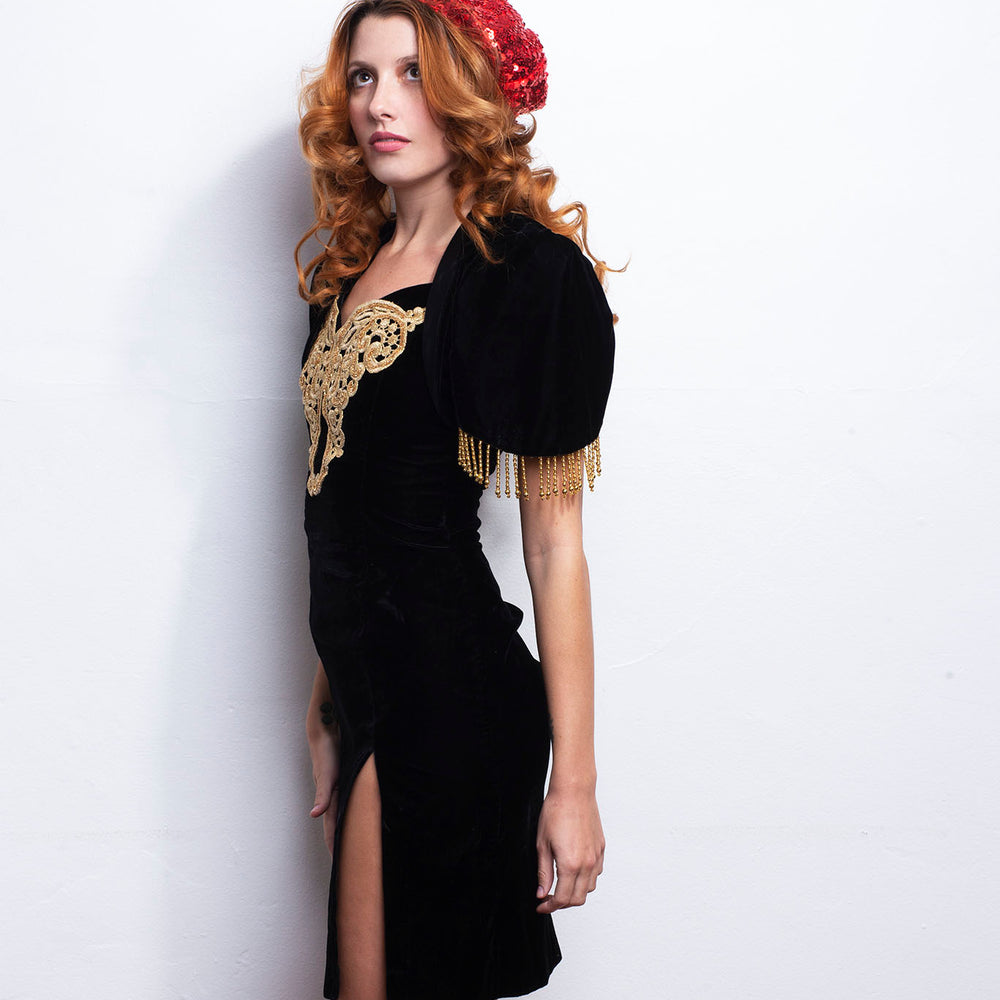 
                  
                    90s Party Dress Velvet freeshipping - Lovers Vintage
                  
                
