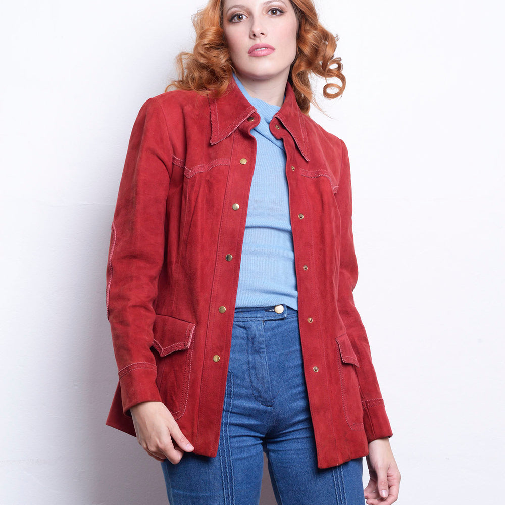 
                  
                    Suede Red Jacket 1970s freeshipping - Lovers Vintage
                  
                