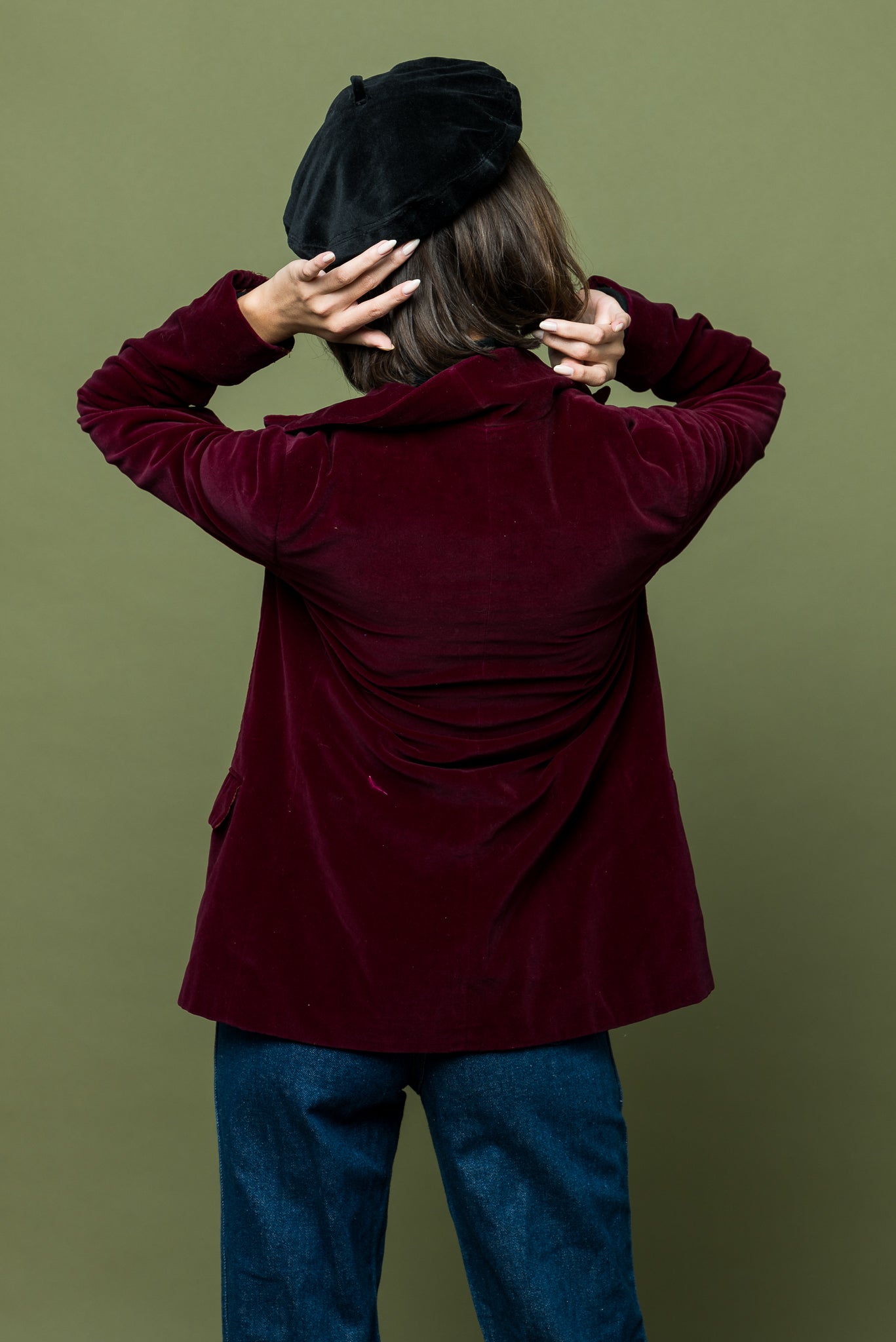 Burgundy Room Library Velvet Jacket freeshipping - Lovers Vintage