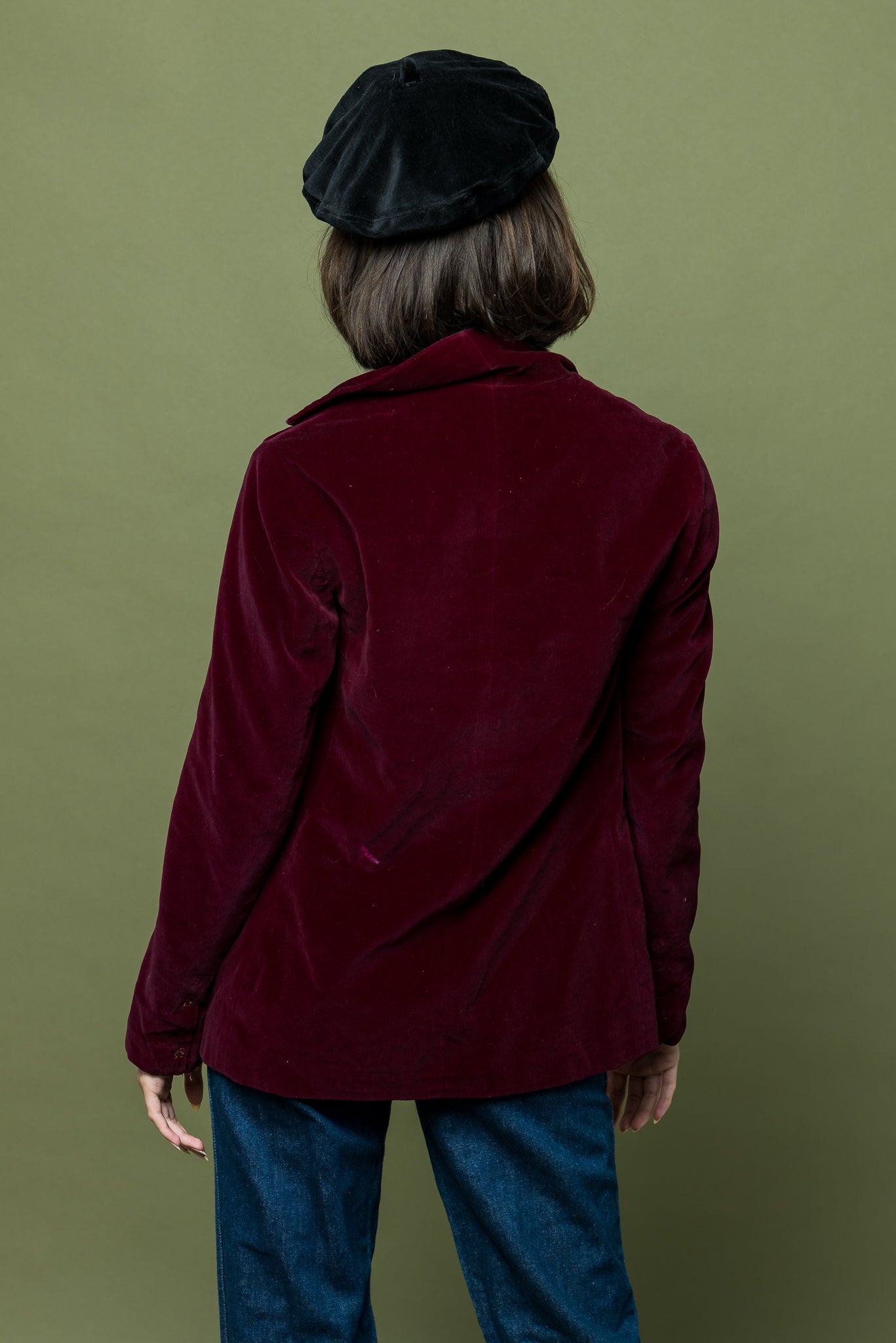 Burgundy Room Library Velvet Jacket freeshipping - Lovers Vintage