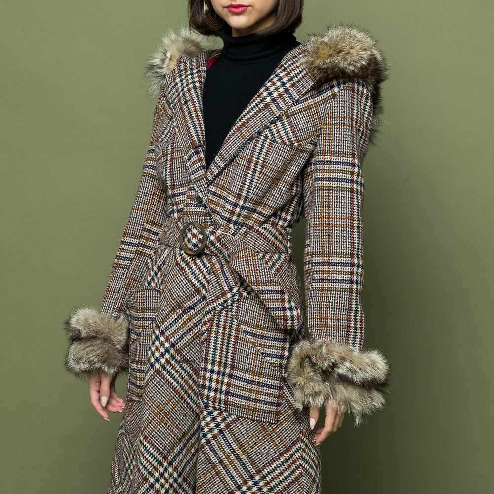 
                  
                    Vintage Hooded Tweed Midi freeshipping - Lovers Vintage
                  
                