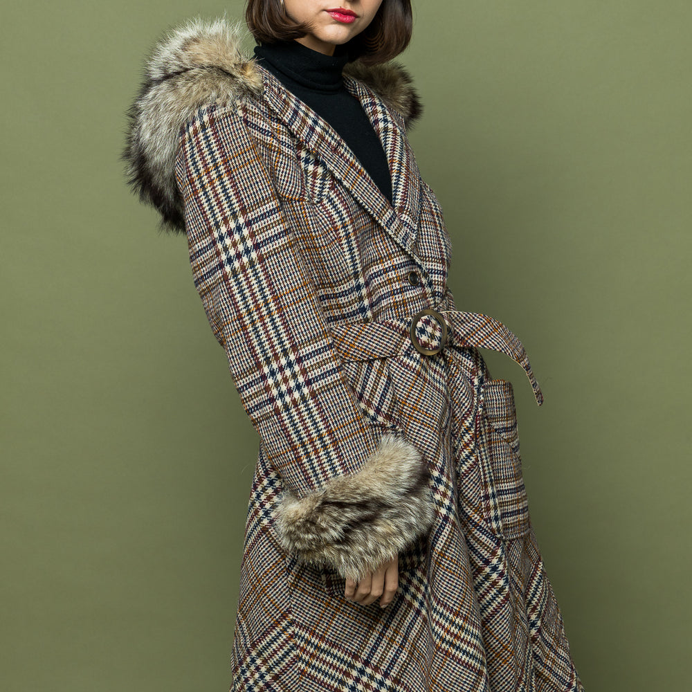 
                  
                    Vintage Hooded Tweed Midi freeshipping - Lovers Vintage
                  
                