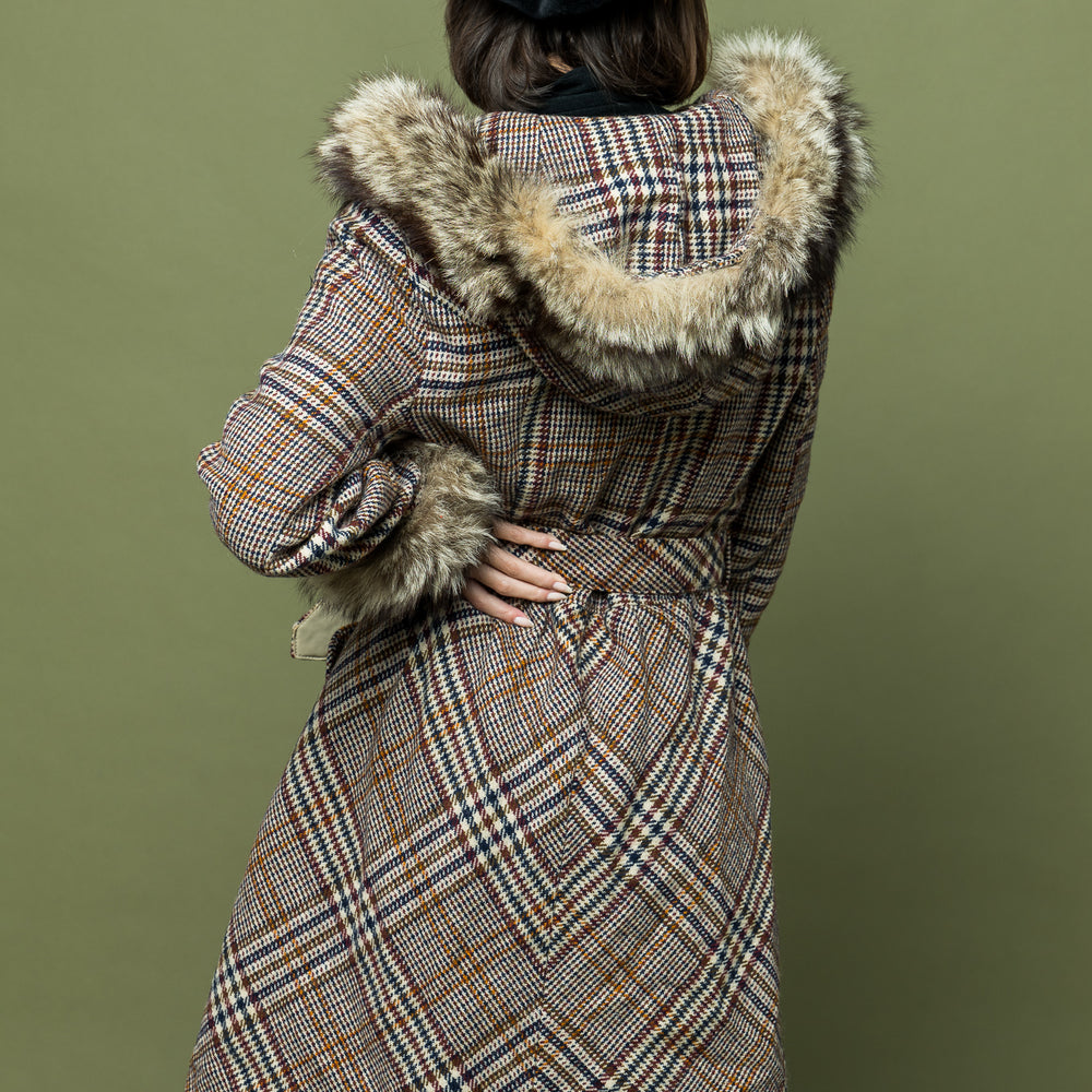 
                  
                    Vintage Hooded Tweed Midi freeshipping - Lovers Vintage
                  
                
