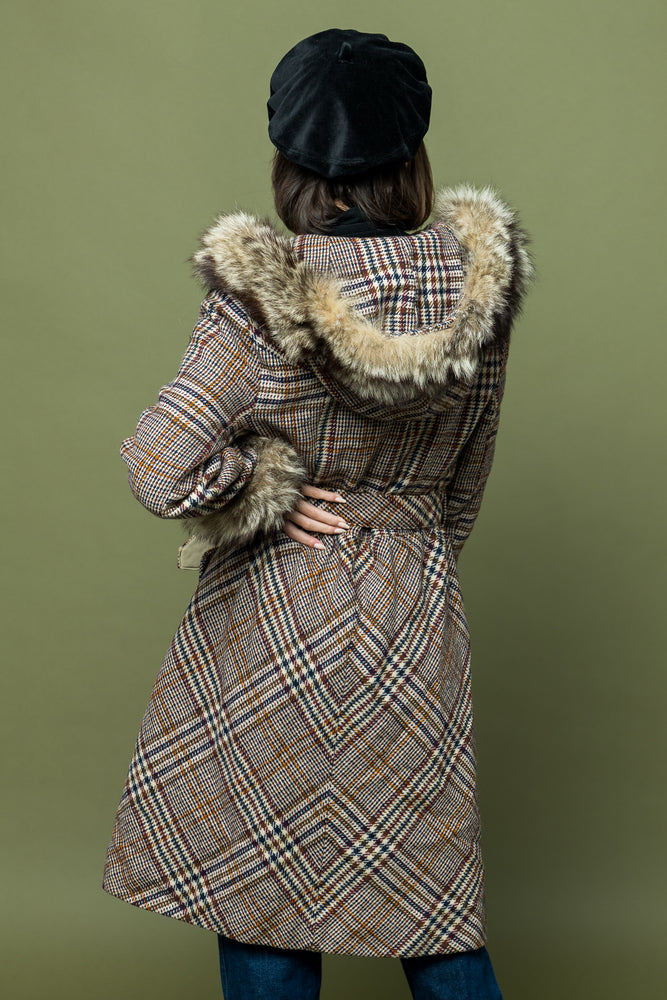 Vintage Hooded Tweed Midi freeshipping - Lovers Vintage