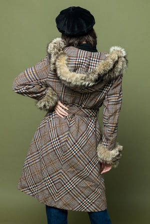 Vintage Hooded Tweed Midi freeshipping - Lovers Vintage