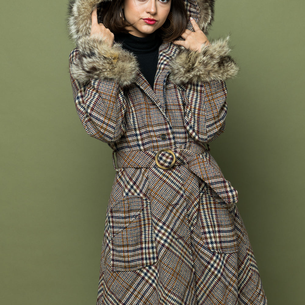 
                  
                    Vintage Hooded Tweed Midi freeshipping - Lovers Vintage
                  
                