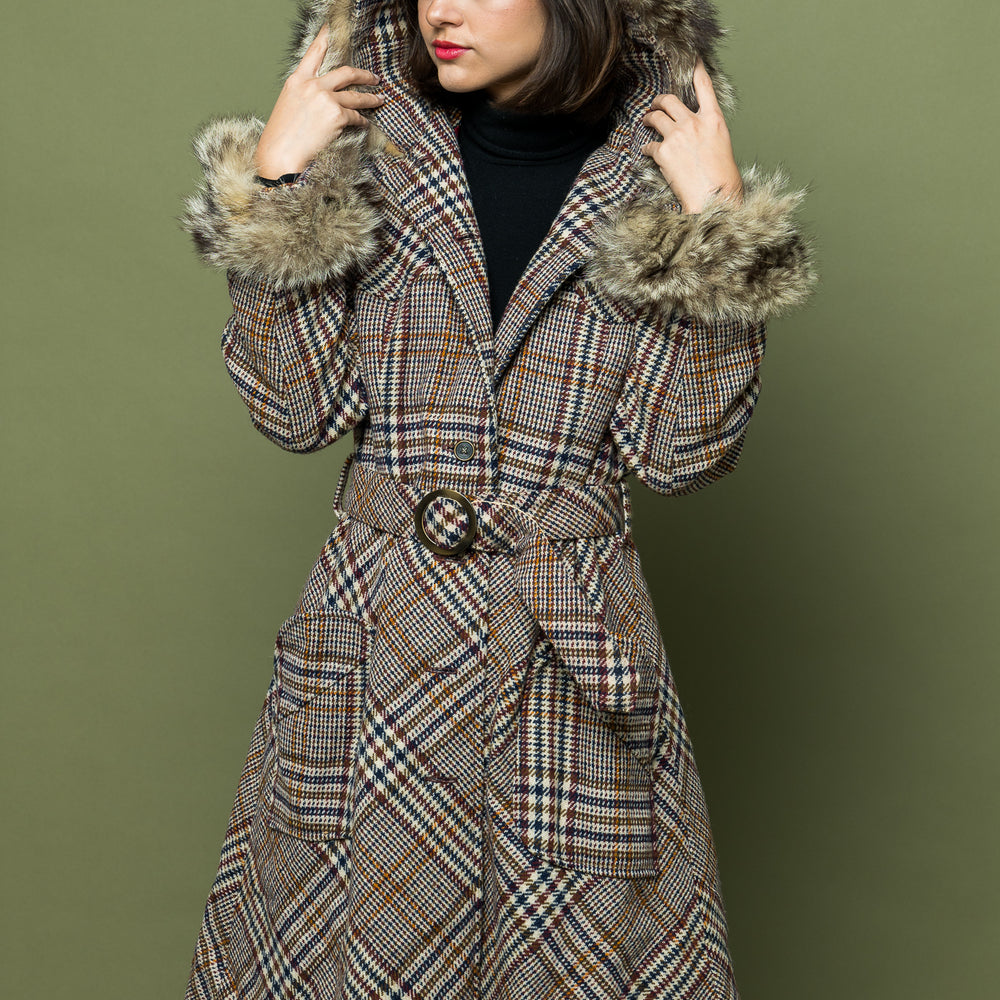 
                  
                    Vintage Hooded Tweed Midi freeshipping - Lovers Vintage
                  
                