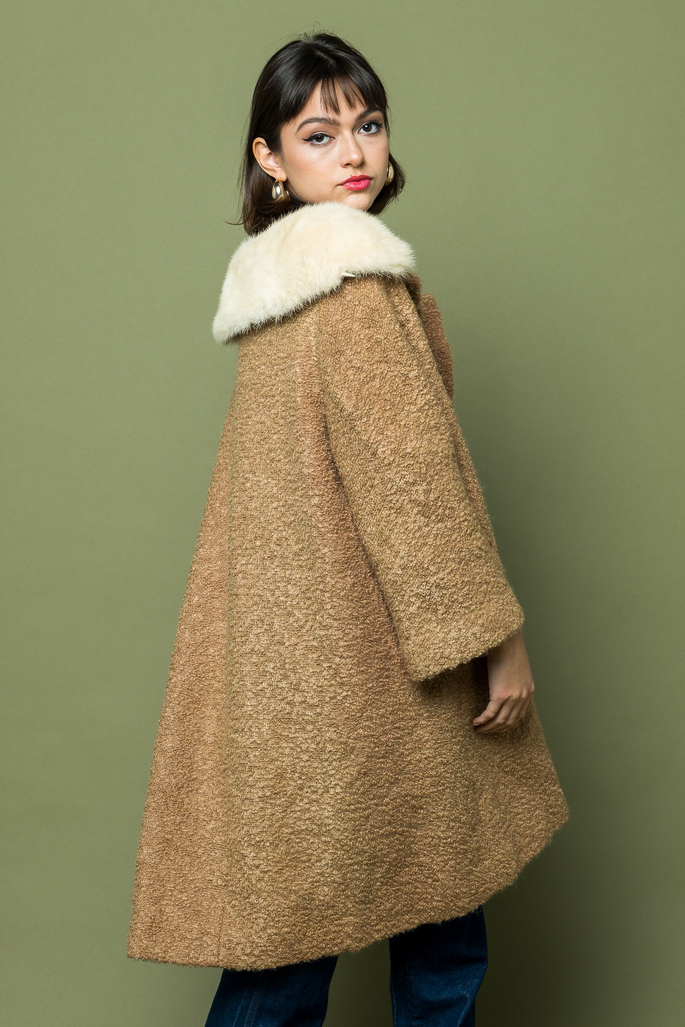Vintage Mod Fur Trim Jacket freeshipping - Lovers Vintage