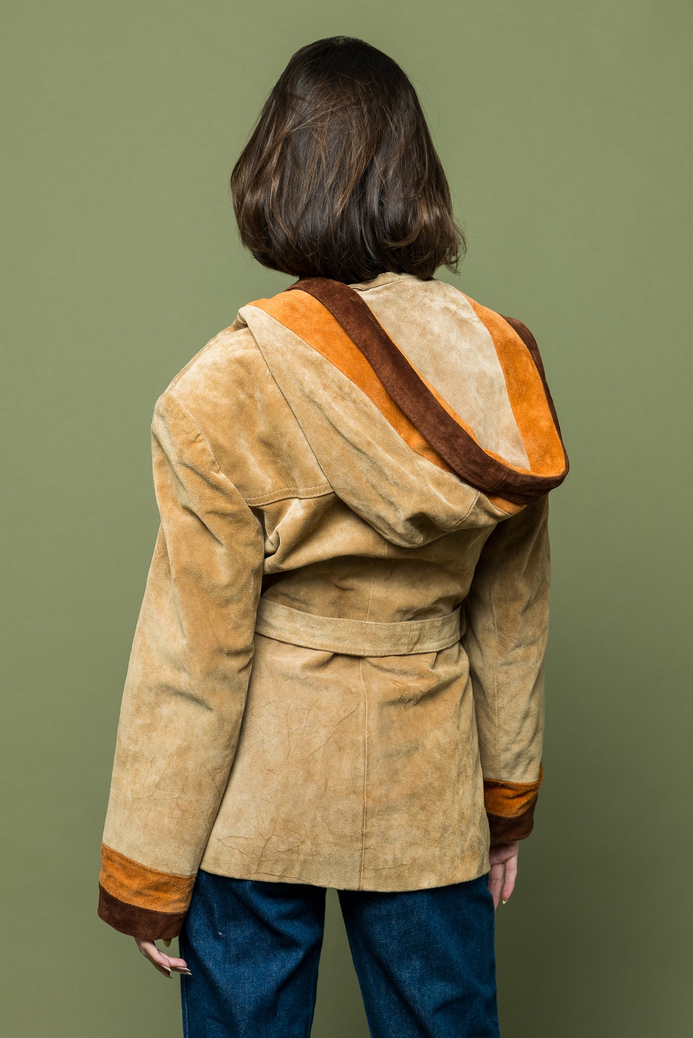 Vintage Seventies Suede Hoodie Jacket freeshipping - Lovers Vintage