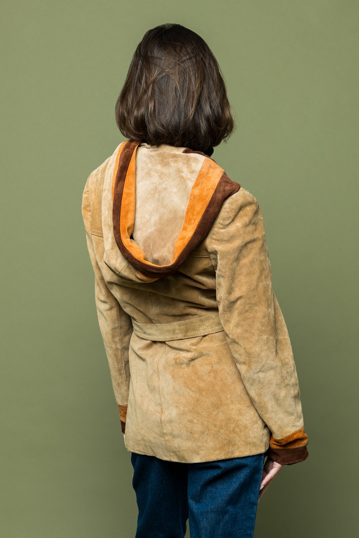 Vintage Seventies Suede Hoodie Jacket freeshipping - Lovers Vintage
