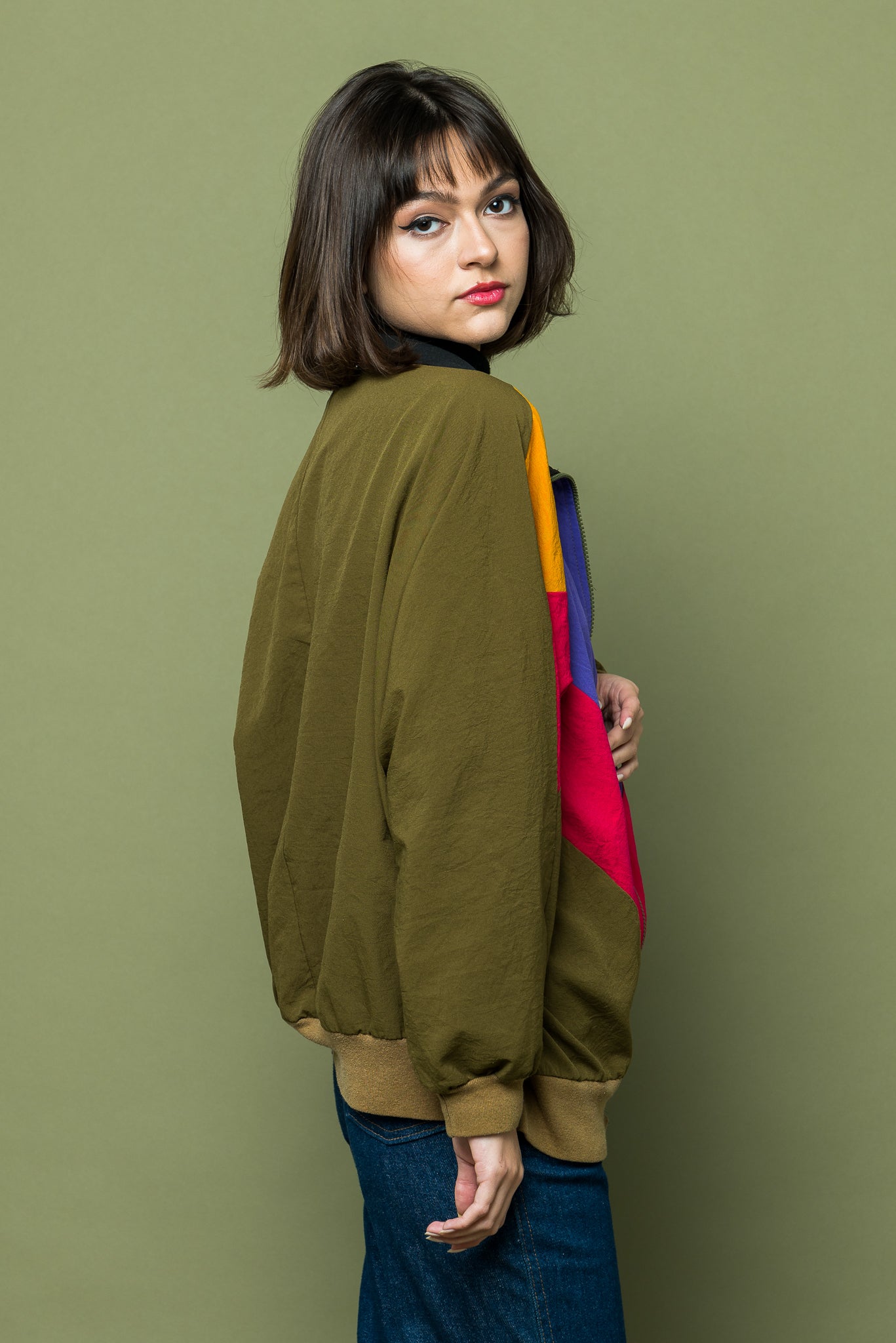 Nineties are Fun Color Block Jacket freeshipping - Lovers Vintage