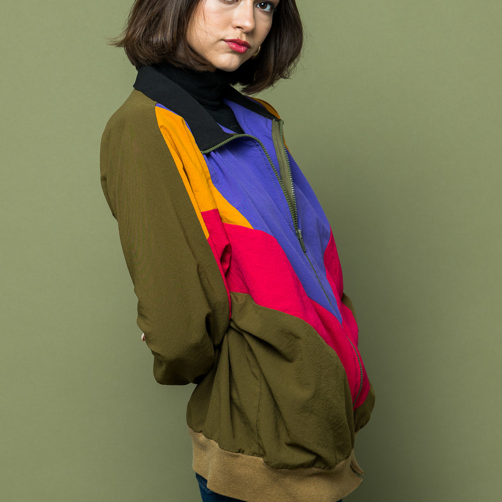 Retro Color Block Jacket Nineties are Fun Color Block Jacket freeshipping - Lovers Vintage