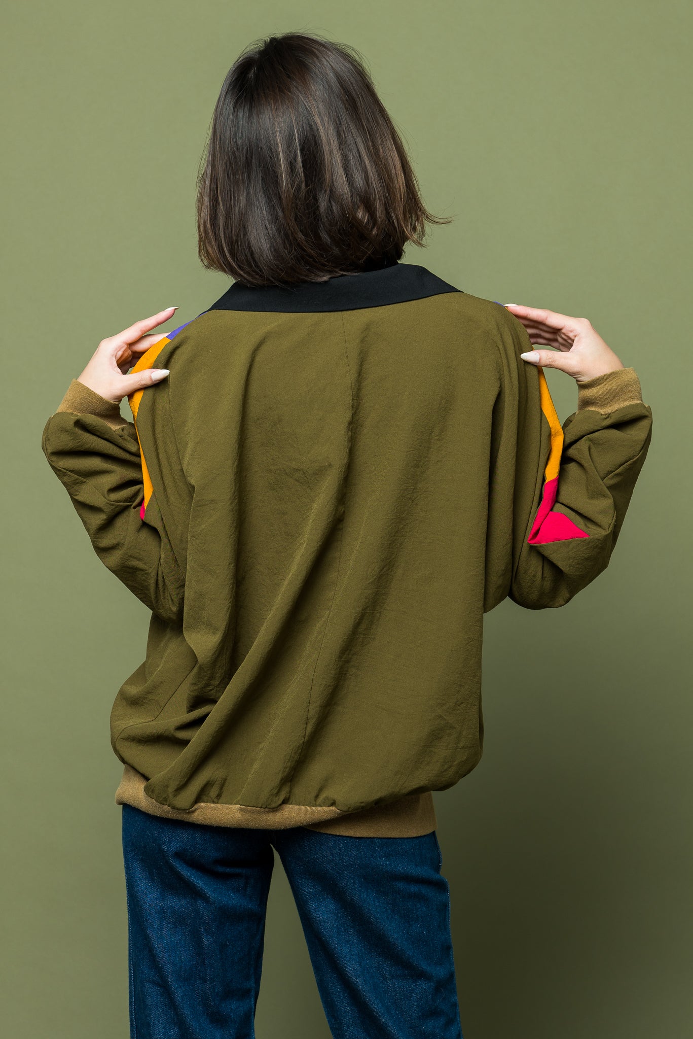Nineties are Fun Color Block Jacket freeshipping - Lovers Vintage