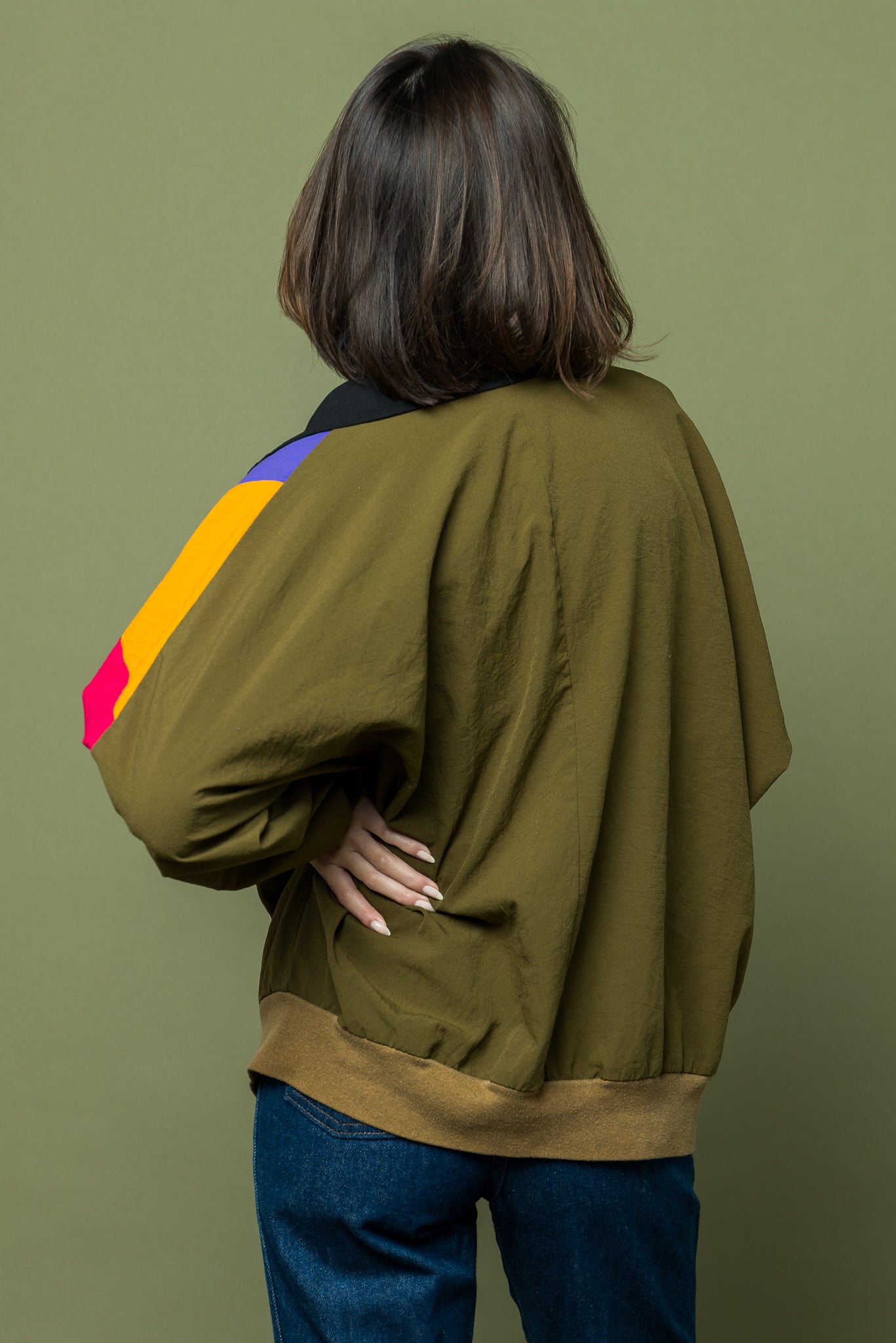 Nineties are Fun Color Block Jacket freeshipping - Lovers Vintage
