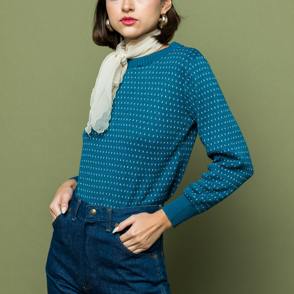 
                  
                    Teal Dotted Pullover freeshipping - Lovers Vintage
                  
                