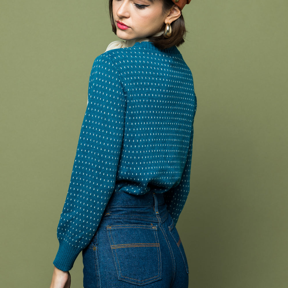 
                  
                    Teal Dotted Pullover freeshipping - Lovers Vintage
                  
                