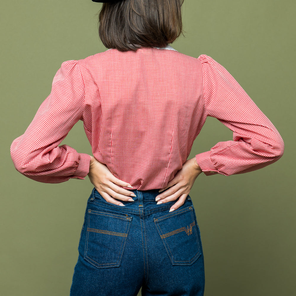 
                  
                    Holiday Gingham Blouse freeshipping - Lovers Vintage
                  
                