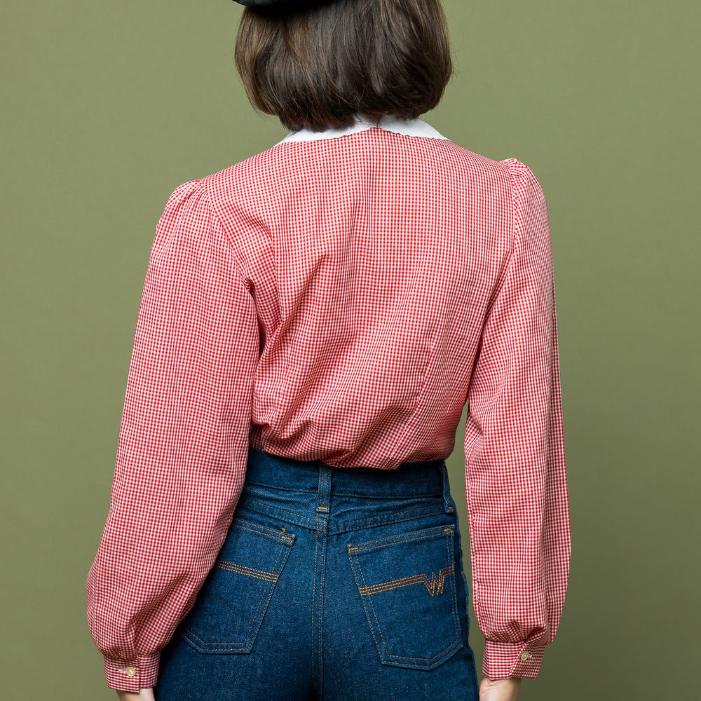 
                  
                    Holiday Gingham Blouse freeshipping - Lovers Vintage
                  
                