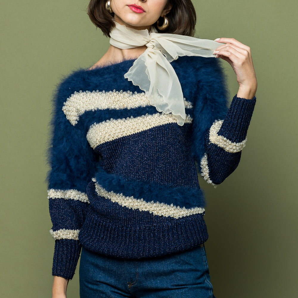 Vintage Angora Holiday Sweater freeshipping - Lovers Vintage
