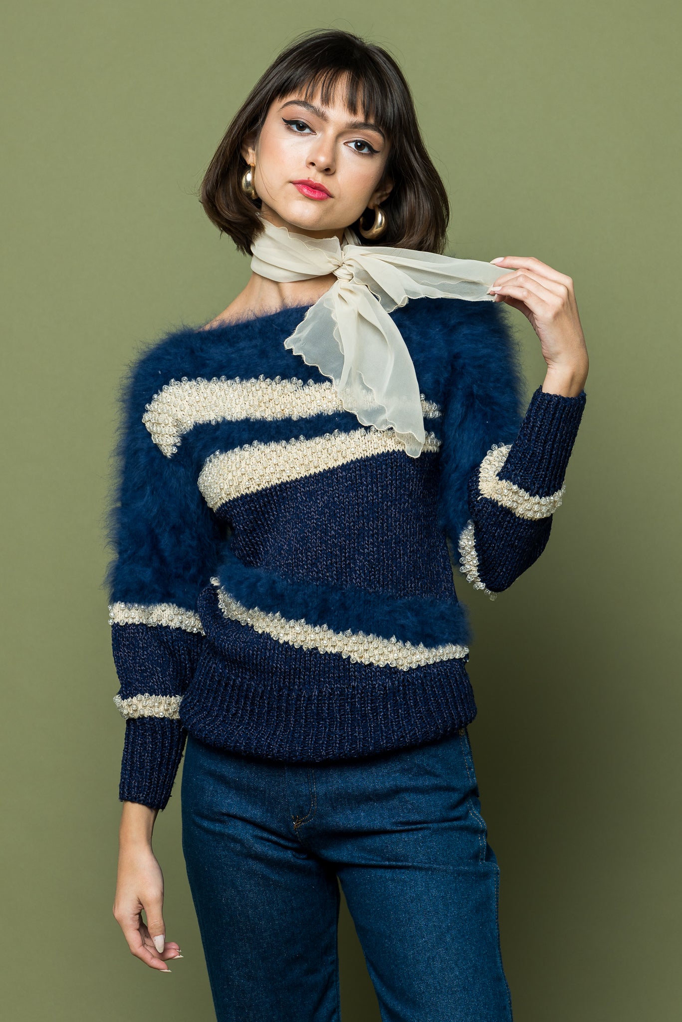 Vintage Angora Holiday Sweater freeshipping - Lovers Vintage