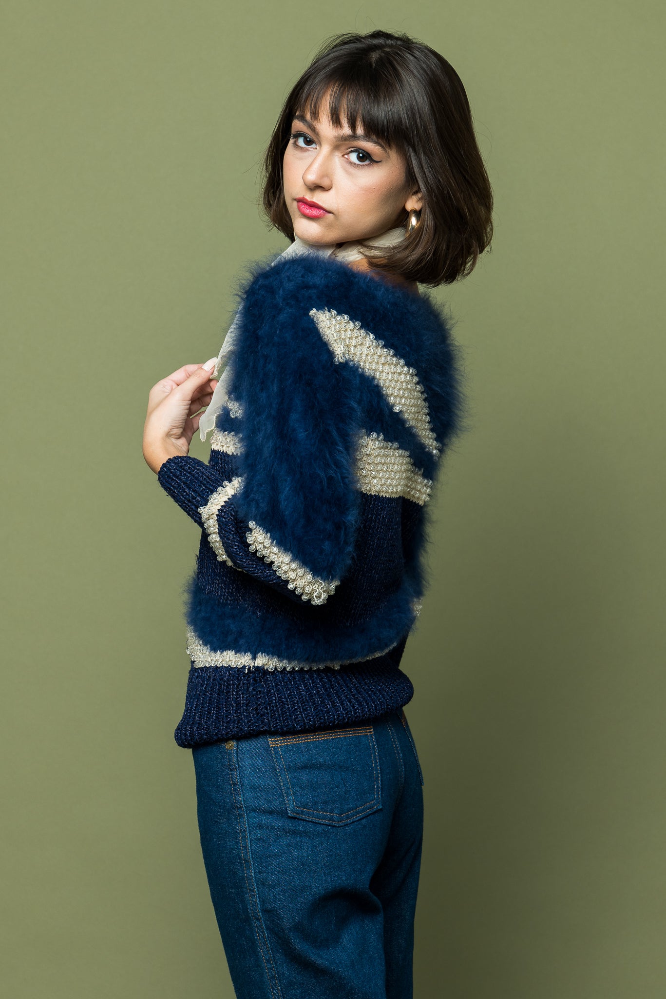 Vintage Angora Holiday Sweater freeshipping - Lovers Vintage