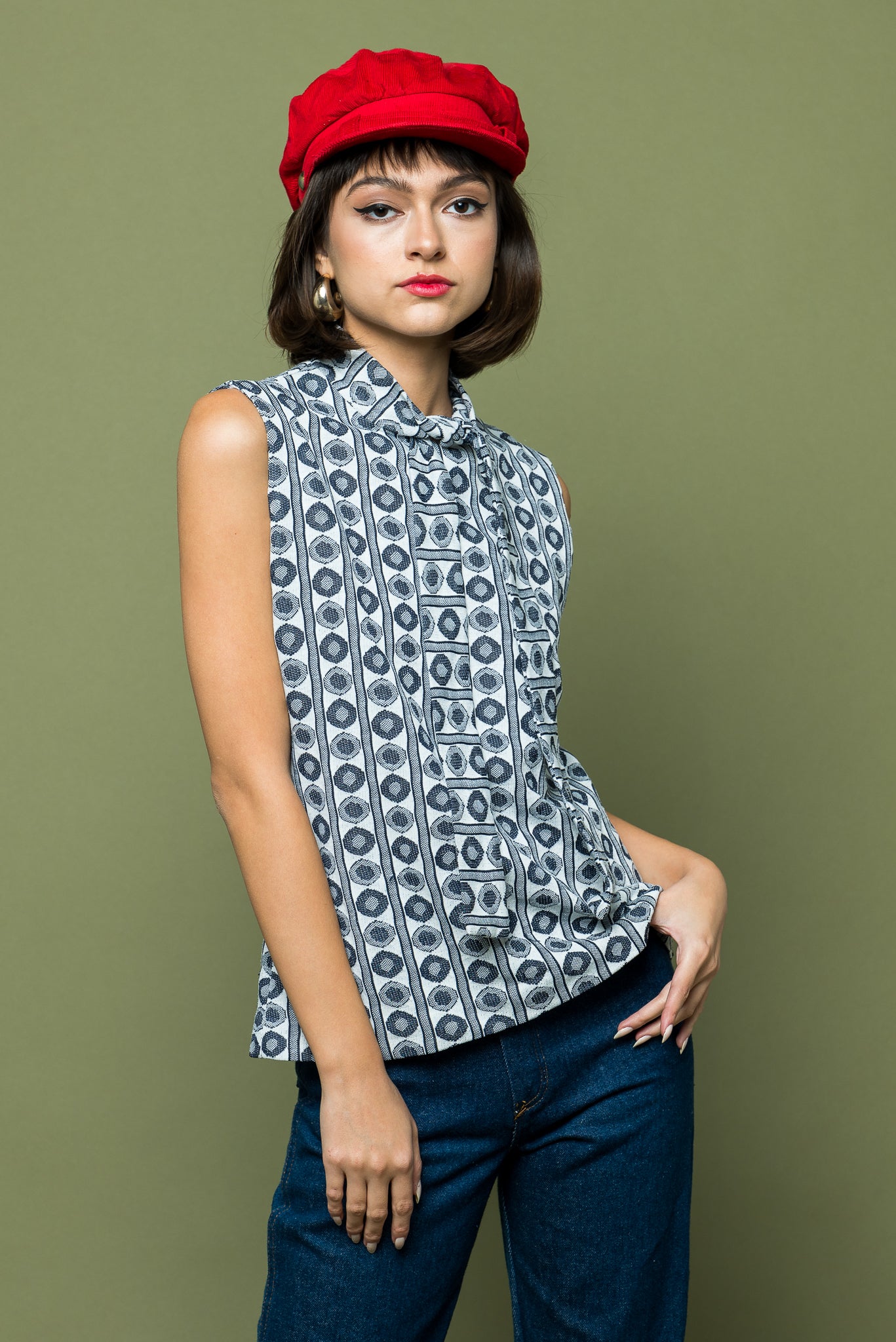 Scooter Girl Mod Blouse freeshipping - Lovers Vintage