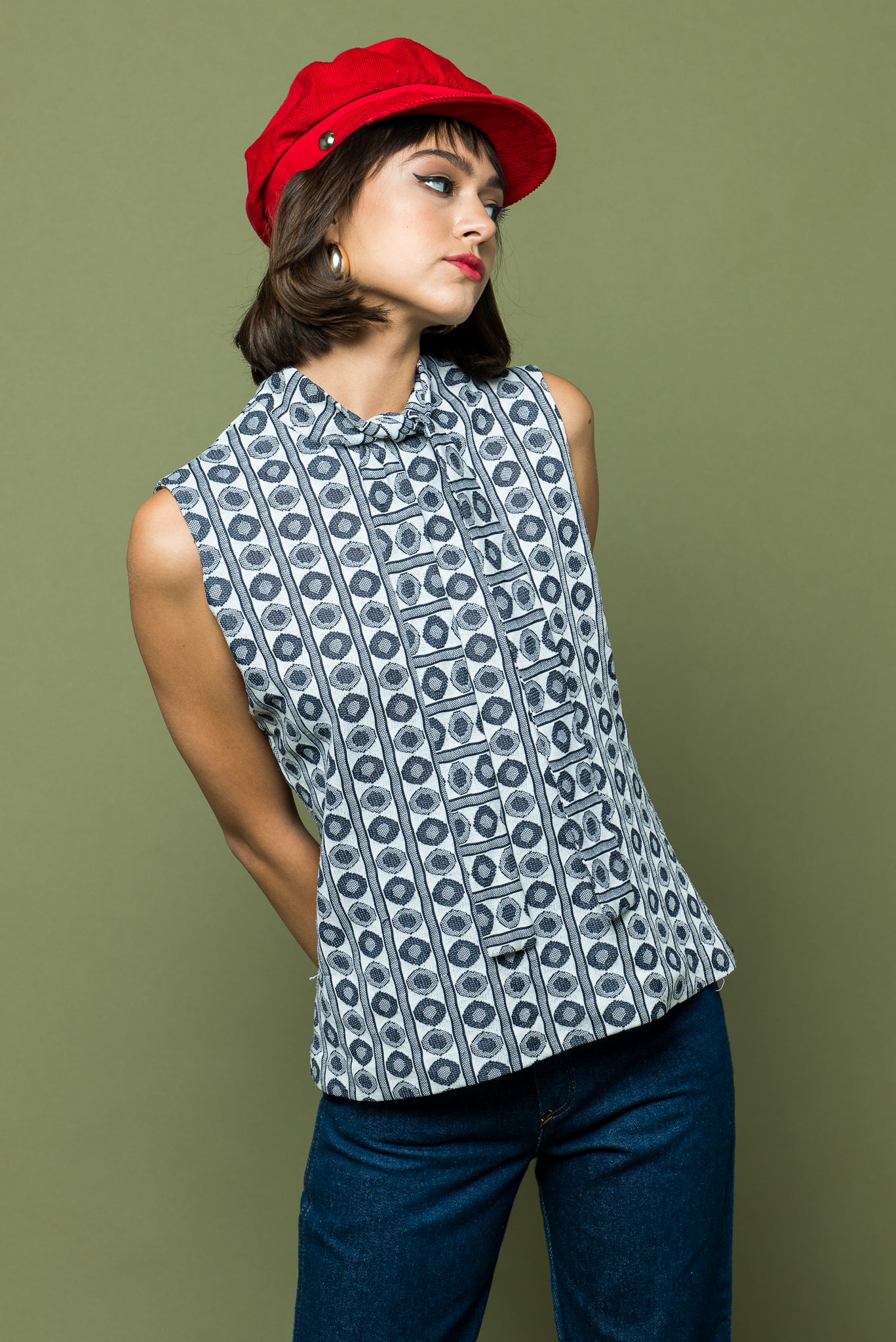 Scooter Girl Mod Blouse freeshipping - Lovers Vintage